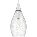 Spruce Pendant - Polished Chrome / Clear
