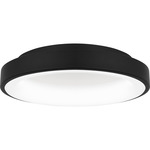 Stanton Semi Flush Ceiling Light - Matte Black / White