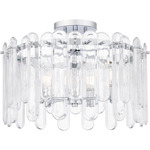 Stiles Semi Flush Ceiling Light - Polished Chrome / Clear Beveled