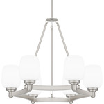 Penning Chandelier - Brushed Nickel / Opal Etched