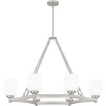 Penning Island Light - Brushed Nickel / Opal Etched
