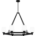 Penning Island Light - Matte Black / Opal Etched