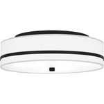 Belotte Semi Flush Ceiling Light - Matte Black / Off White