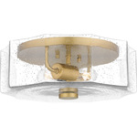 Kaplan Ceiling Light - Aged Brass / Clear Seedy