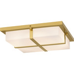 Armstrong Ceiling Light - Brushed Gold / White