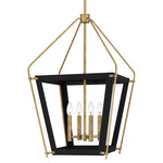 Abbeville Pendant - Gold / Earth Black