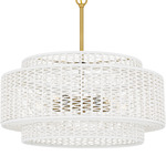 Teton Pendant - Brushed Gold / White Rope