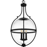 Chicago Pendant - Matte Black / Clear Seedy