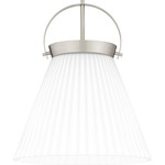 Thibault Pendant - Brushed Nickel / White