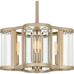 Renee Pendant - Bronze Gold / Clear Beveled