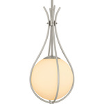 Aliyah Pendant - Brushed Nickel / Opal Etched