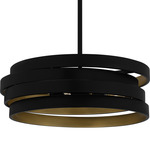 Berner Pendant - Matte Black / Gold