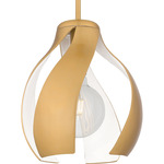 Kiko Pendant - Brass / White / Clear