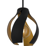 Kiko Pendant - Matte Black / Gold / Clear