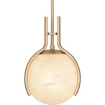 Orbit Pendant - Bronze Gold / Alabaster