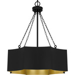 Zyler Pendant - Matte Black / Gold