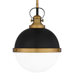 Sullivan Pendant - Matte Black / Opal Etched