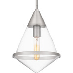 Hidalgo Pendant - Brushed Nickel / Clear