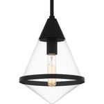 Hidalgo Pendant - Matte Black / Clear