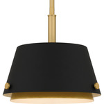 Scarlett Pendant - Matte Black / Brass