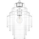 Driscoll Pendant - Polished Chrome / Clear