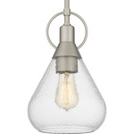 Singh Pendant - Brushed Nickel / Clear Water