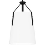 Faye Pendant - Matte Black / White