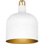 Raquel Pendant - Matte White / Gold