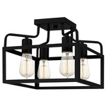 Paulsen Semi Flush Ceiling Light - Matte Black