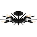 Mesquite Semi Flush Ceiling Light - Matte Black