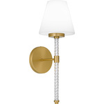 Andrea Wall Sconce - Brushed Gold / White
