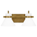 Regency Bathroom Vanity Light - Weathered Brass / Opal Etched
