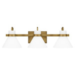 Regency Bathroom Vanity Light - Weathered Brass / Opal Etched