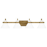 Regency Bathroom Vanity Light - Weathered Brass / Opal Etched