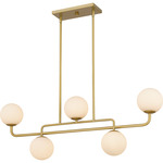 Regis Island Light - Brushed Gold / Opal Etched