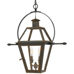 Rue De Royal Outdoor Pendant - Industrial Bronze / Clear