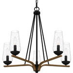 Rochester Chandelier - Matte Black / Clear Seedy