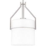 Seymour Mini Pendant - Brushed Nickel / Opal Etched