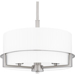Seymour Pendant - Brushed Nickel / Opal Etched