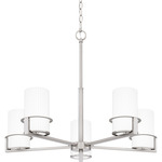 Seymour Chandelier - Brushed Nickel / Opal Etched