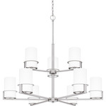 Seymour Chandelier - Brushed Nickel / Opal Etched