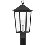 Stoneleigh Outdoor Post Light - Mottled Black / Clear Seedy