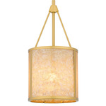 Stoneland Mini Pendant - Brushed Gold / Capiz