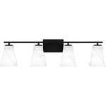 Stetson Bathroom Vanity Light - Matte Black / Opal Etched