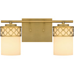 Tenley Bathroom Vanity Light - Aged Brass / Opal Etched