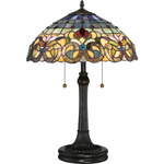 Lyric Table Lamp - Vintage Bronze / Tiffany Multicolor