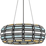 Shanghai Pendant - Matte Black / Multicolor