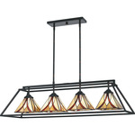 Asheville Island Light - Valiant Bronze / Tiffany Classic