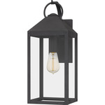 Thorpe Outdoor Wall Light - Mottled Black / Clear