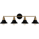 Trafalgar Bathroom Vanity Light - Matte Black / Brass